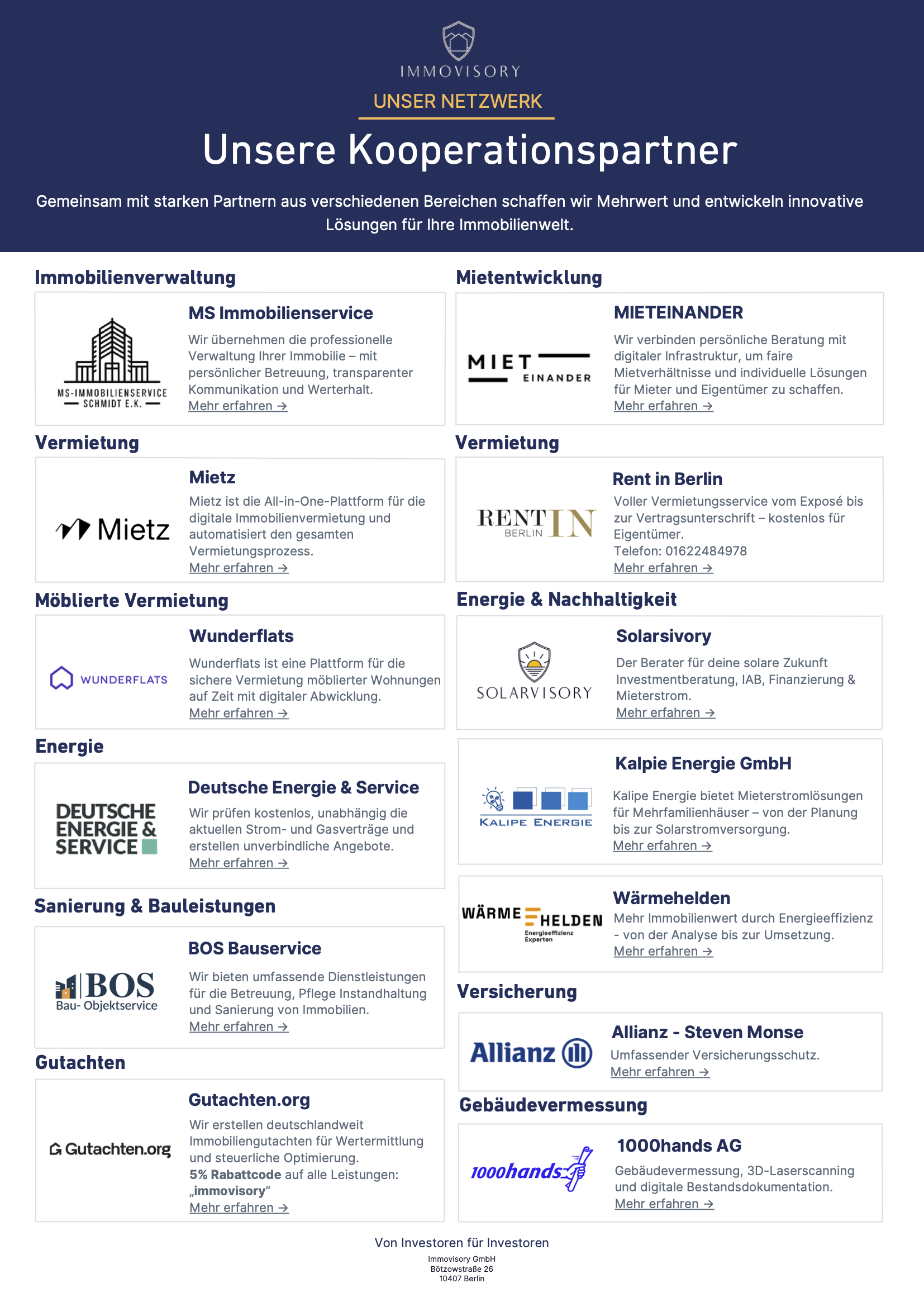 Kooperationspartner von Immovisory